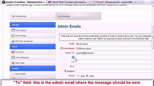 Ep. 51: How to configure the user and the admin email in RSForm!Pro смотреть онлайн