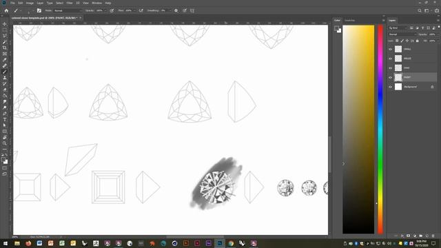 Illustrating Diamonds for Jewelry Design using Photoshop смотреть онлайн