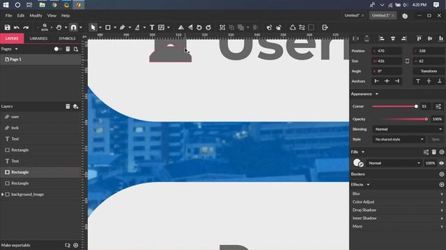 001 | How to Create Login Form Blue Gradient Color Overlay UI Design - Gravit Designer to HTML & CS смотреть онлайн
