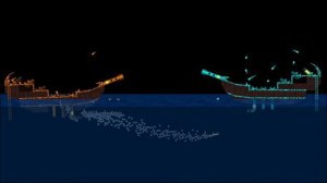 Pirate Ship Battle 2 - Marble Race in Algodoo