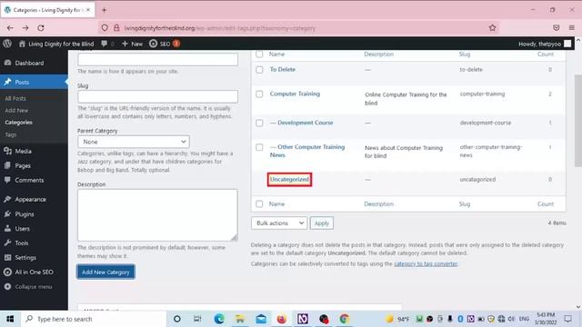 5.3 WordPress - Delete Categories смотреть онлайн