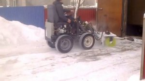 самодельная щетка для мини-погрузчика