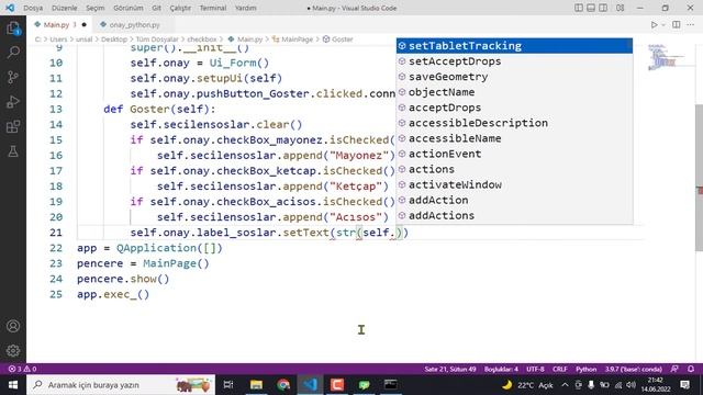 Ders #9 PyQt5 CheckBox Kullanımı Düzenli Kod Yazarak @unsaldurmus смотреть онлайн