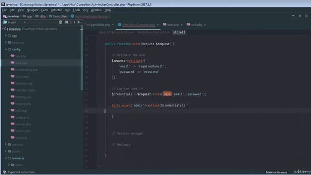 Full Stack Web Development Course - Admin Panel - Authentication -3Logging in admin user and guard смотреть онлайн