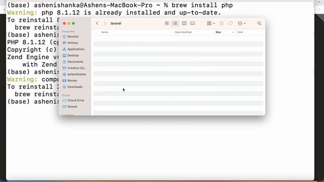 How to create first Hello World Laravel project in macOS using Terminal смотреть онлайн