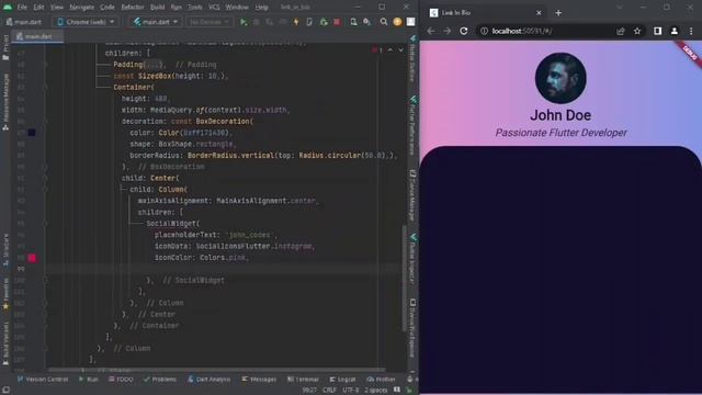 Flutter Web - Link In Bio Page (Linktree Clone) | SPEED CODE | invisionchip смотреть онлайн