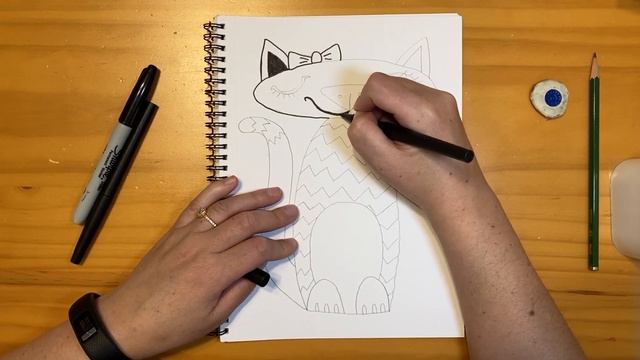 How to draw a cute cat sketch... смотреть онлайн