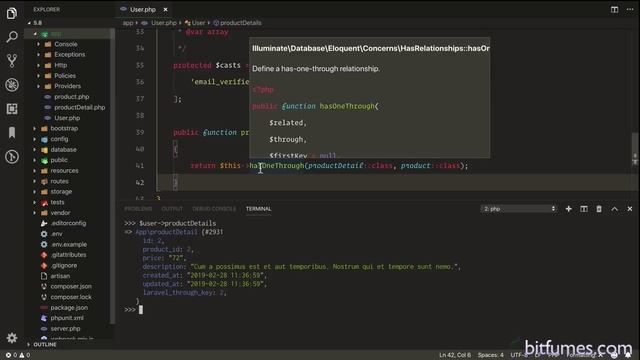 HasOneThrough Eloquent relationship in Laravel 5.8 смотреть онлайн