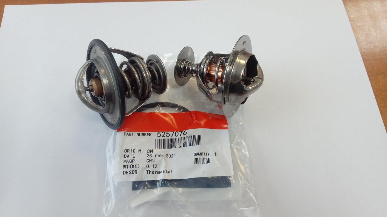 Подделка оригинального термостата 5257076 Cummins 2.8 ISF