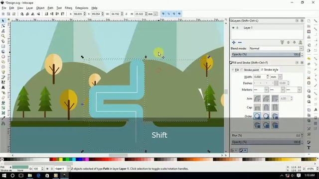 How To Design Flat Landscape #3 Tutorial Inkscape No Corel Draw Or Illustrator [ Bahasa Indonesia ] смотреть онлайн