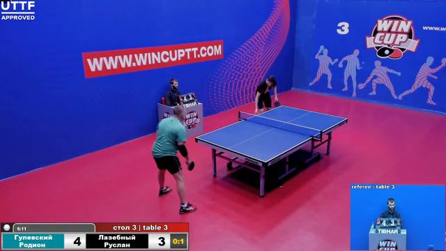 Гулевский Родион 0-3 Лазебный Руслан Турнир Восток 5 WIN CUP 04.11.20 Зал 3 смотреть онлайн