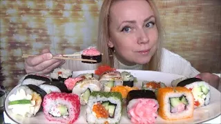 Мукбанг Роллы Суши... Еда на камеру.. Русский мукбанг. смотреть онлайн