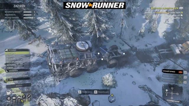 Snow Runner (Сложный Режим) Mastodon тащит Derry Longhorn 3194 Mud Runner 2 (клип) (вторая версия смотреть онлайн
