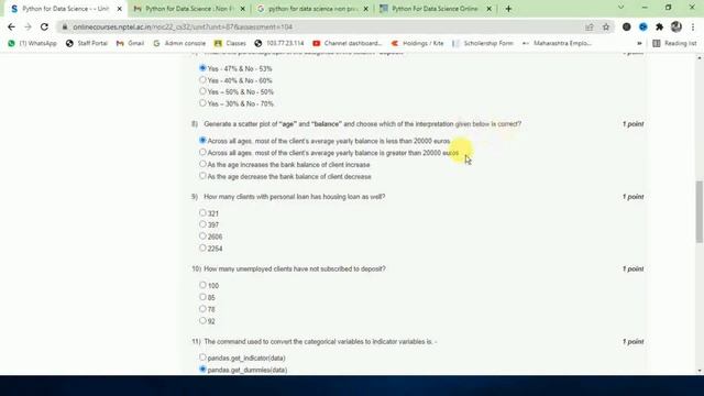 python for data science non proctored exam set 2 answer key смотреть онлайн