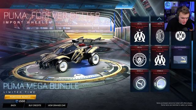 BUYING *NEW* PUMA BUNDLE IN ROCKET LEAGUE!