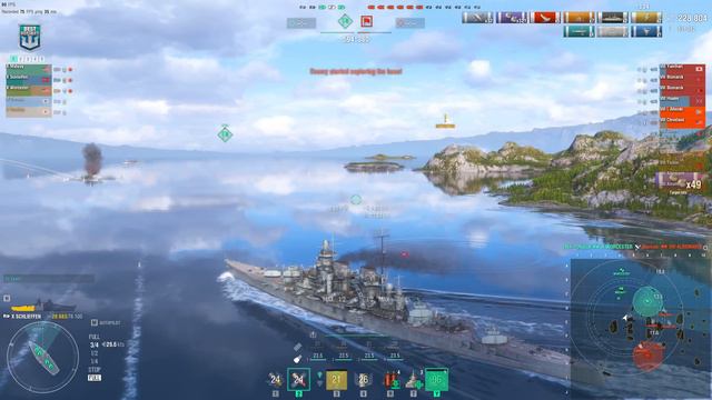 Battleship Schlieffen: +500k damage in Asymmetric battle - World of Warships смотреть онлайн
