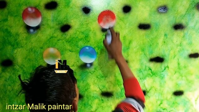 Wall texture Bubbles painting Royale Play and motor Spray colour paint.. intzar Malik смотреть онлайн