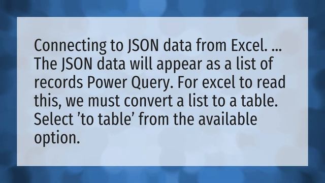 Can Excel read JSON? смотреть онлайн
