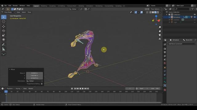 BLENDER 2.83 Пробую риг и анимацию ковра самолета