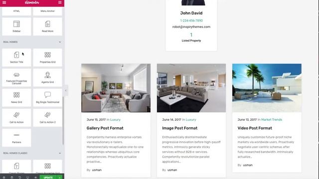 Adding Modern News/Posts Grid Using Elementor - RealHomes WordPress Real Estate Theme смотреть онлайн