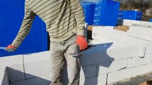 Кладка газоблоков своими руками !  Армирование газоблока! СТРОИТЕЛЬСТВО ДОМА ИЗ ГАЗОБЕТОНА от А до