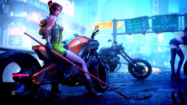 Futuristic biker girl cyberpunk. Cyberpunk mix best live wallpaper. смотреть онлайн
