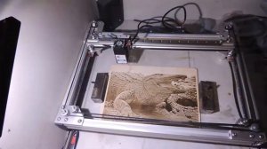 Test: CNC burner XY core + LaserGRBL ( Выжигатель по схеме XY core. программа LaserGRBL.Тест)