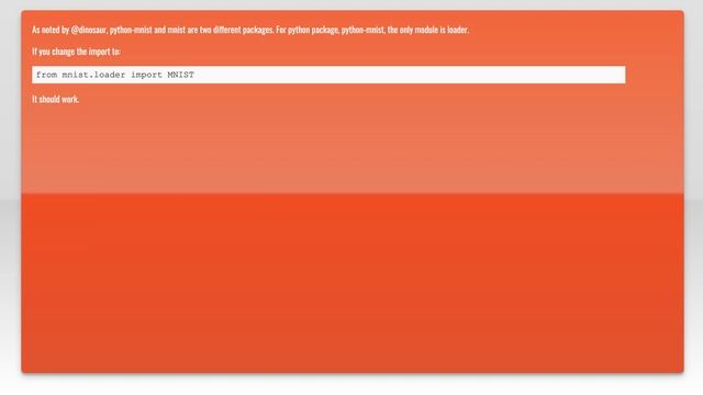 ImportError: cannot import name 'MNIST' смотреть онлайн