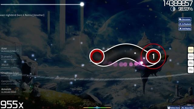 [osu!] Nekomata Master - Far east nightbird (kors k Remix) [Another] FC S 99.07% смотреть онлайн