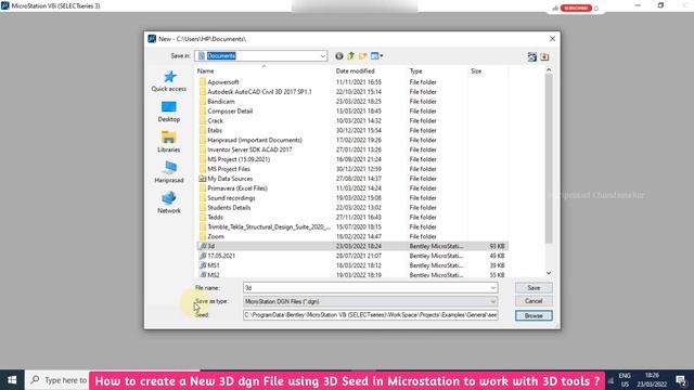 How to create a New 3D dgn File using 3D Seed in Microstation to work with 3D tools ? смотреть онлайн