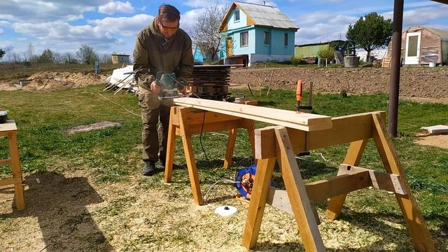 Строительство беседки 3х4 Часть 7: Стенка из планкена. смотреть онлайн