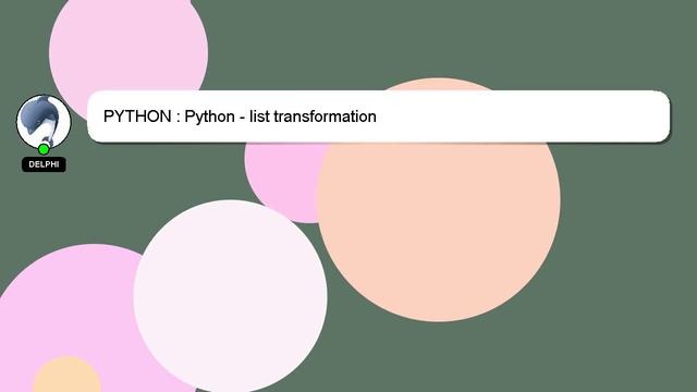 PYTHON : Python - list transformation смотреть онлайн