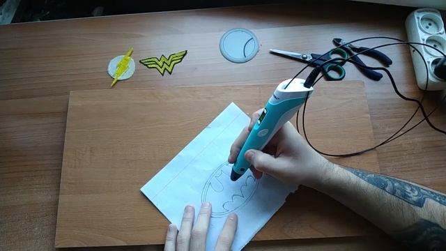 Рисую 3D Ручкой | Логотип супер-героев своими руками | DC Comics 3D Printing Pen Logo DIY смотреть онлайн