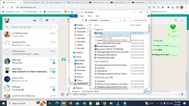 How To Open Pdf File In WhatsApp In Laptop смотреть онлайн
