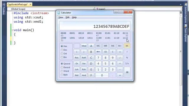 C++ Hexadecimal Numbers (0x) смотреть онлайн