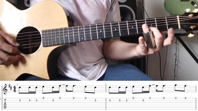 Beck - Loser - Beginner Drop D Slide Guitar Tutorial with Tabs смотреть онлайн