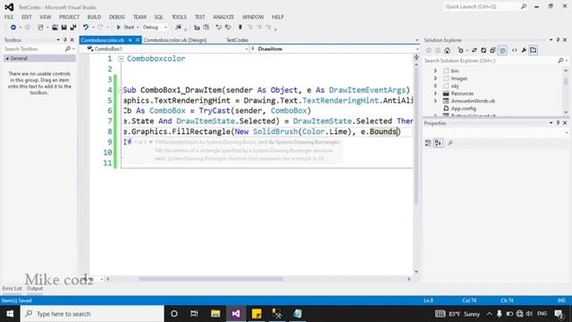 How to change the ComboBox back color, selected items and Font color - VB.net | Combobox смотреть онлайн