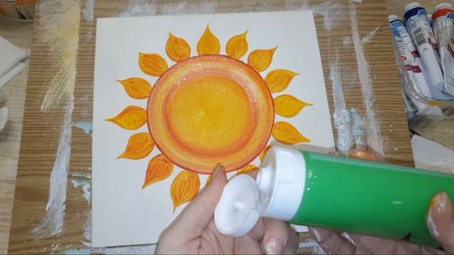 Рисуем Масленицу акриловыми красками! смотреть онлайн