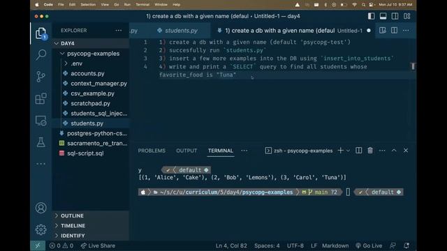 W6D1: Postgres + Python смотреть онлайн