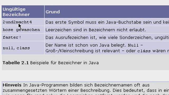 Namenskonventionen - (Java 1-009) смотреть онлайн