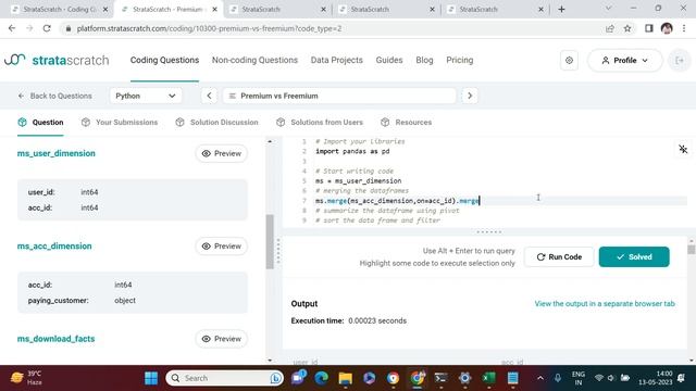 Microsoft Premium vs Freemium Customer Comparison - Interview Question SOLVED with Python Pandas смотреть онлайн