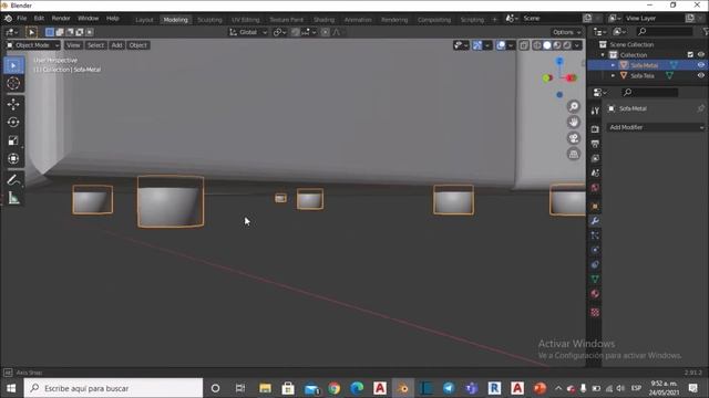 Exportar archivo de AutoCAD a Blender/ Modelo 3D de un sofá смотреть онлайн
