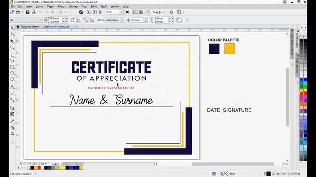 Learn How to Design a Certificate in CorelDraw | Tutorial смотреть онлайн