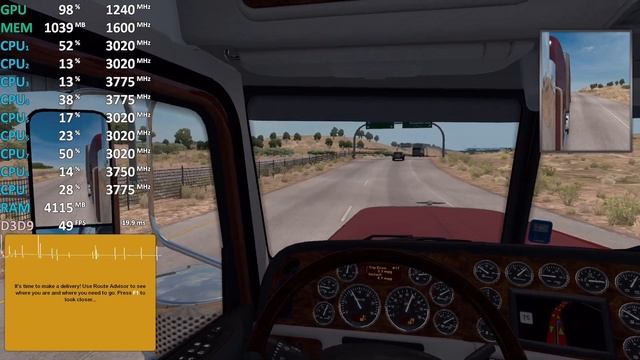 American Truck Simulator on Ryzen 5 2400G Vega 11 Test - Gameplay Benchmark Test смотреть онлайн