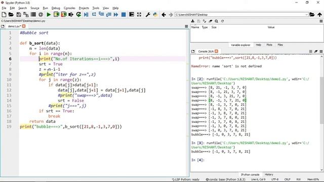 Bubble Sort - Python Exercise | Bubble Sorting Algo | Python Problem Solving|Python in Hindi| смотреть онлайн