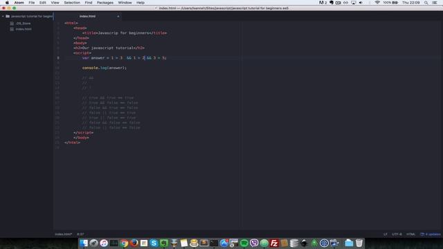 Javascript Tutorial for Absolute Beginners - 5 Logical Operators смотреть онлайн