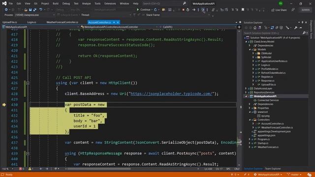 Ch 15 - Call REST API from Web API C# | Call POST, PUT, GET, DELETE API in HTTPCLIENT C# & ASP.NET смотреть онлайн