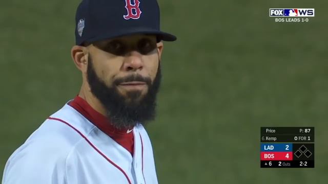 Price stymies Dodgers to help Sox win World Series Game 2 смотреть онлайн