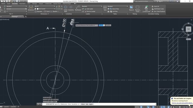 Autocad 2019 - Tutorial 7: Dimensioning смотреть онлайн