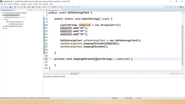 Java 9 @SafeVarges Annotation Enhancement | @SafeVarargs Annotation in Java 9 with Example | Hindi смотреть онлайн